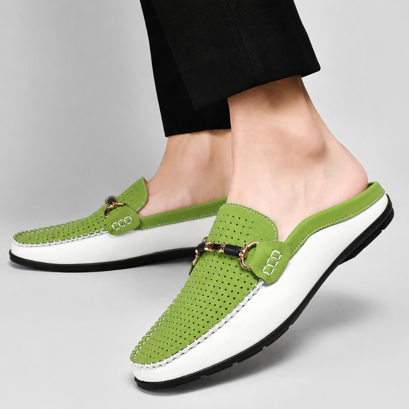 Cesare Leather Mules