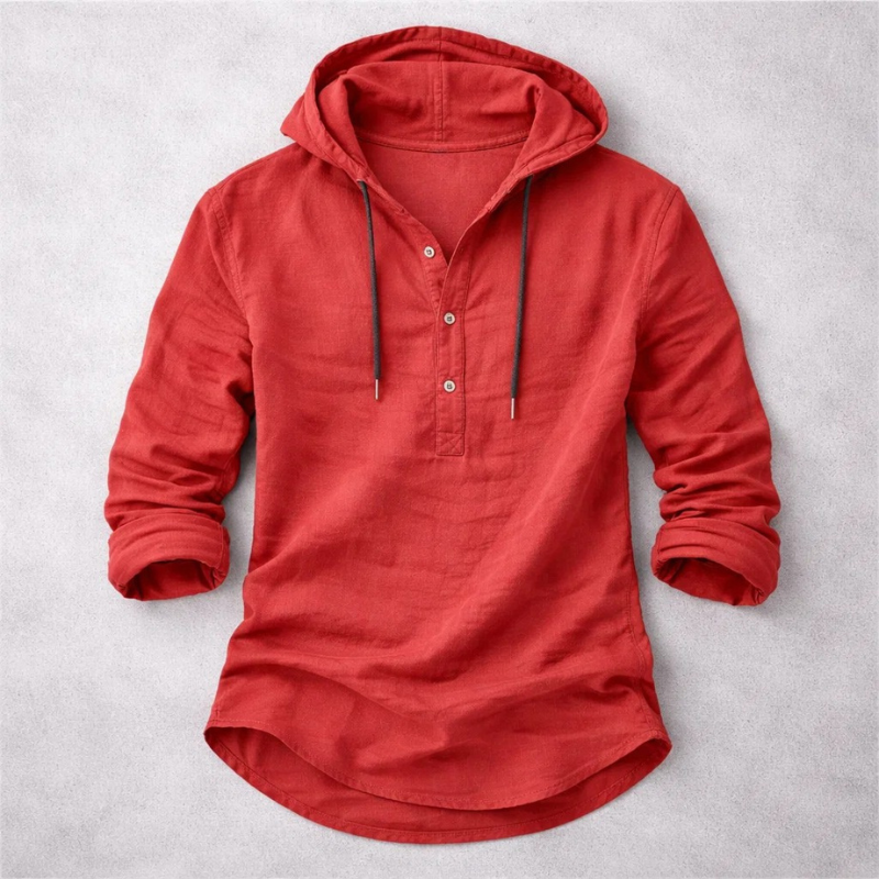 Nomad Linen Hooded Henley