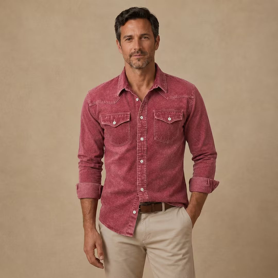 Wade Washed Denim Work Shirt