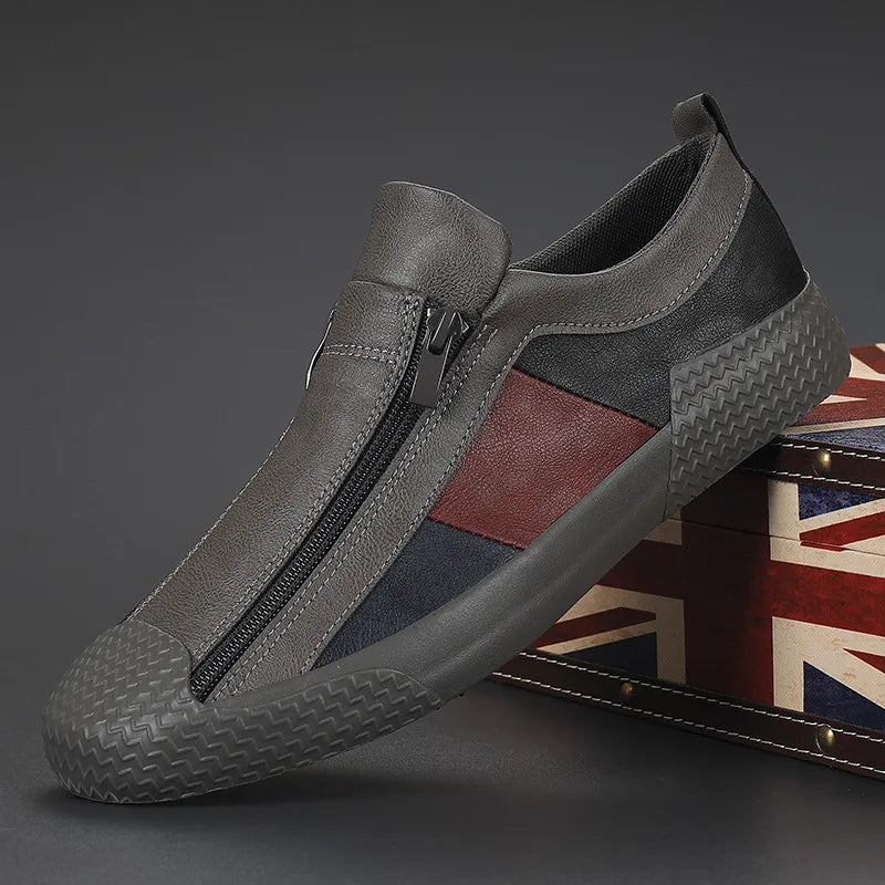 Henry Zip Leather Sneaker