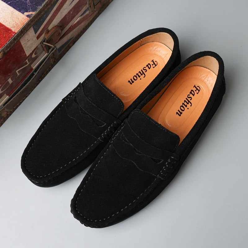 Arden Suede Penny Loafers