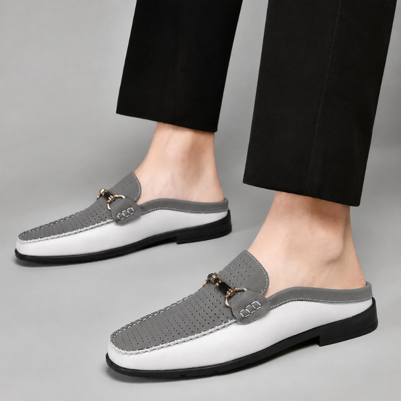 Cesare Leather Mules