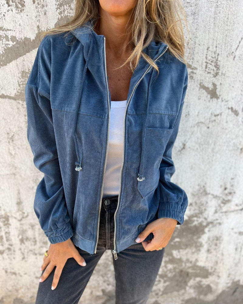 Indie Corduroy Hooded Jacket