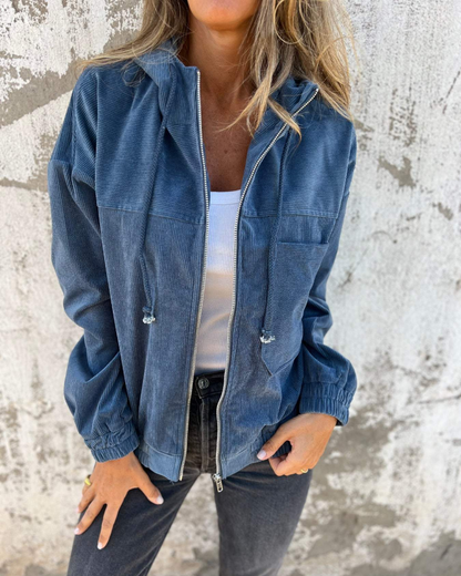 Indie Corduroy Hooded Jacket