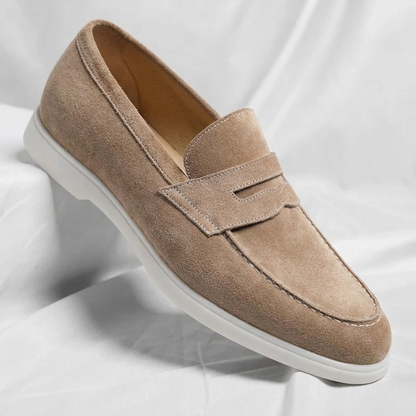 Monaco Suede Penny Loafers