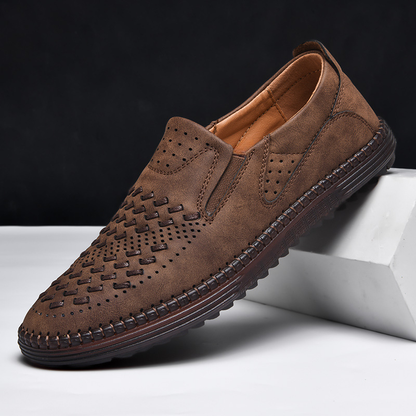 Bastian Woven Suede Slip-On Loafer
