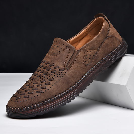 Bastian Woven Suede Slip-On Loafer