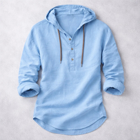 Nomad Linen Hooded Henley