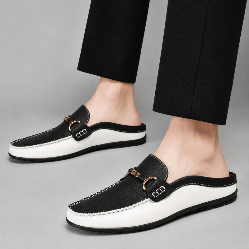 Cesare Leather Mules