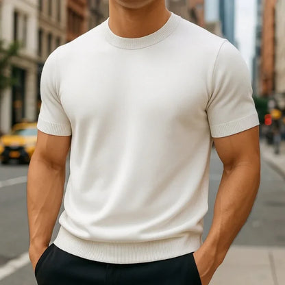 Capri Knitted Short Sleeve T-shirt
