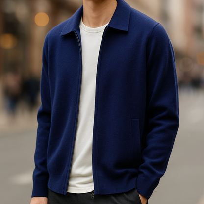 Elliot Collared Knit Jacket