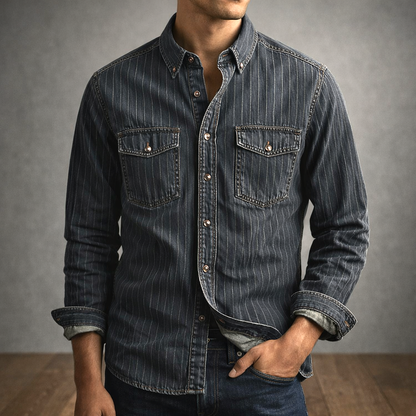 Hunter Pinstripe Denim Shirt
