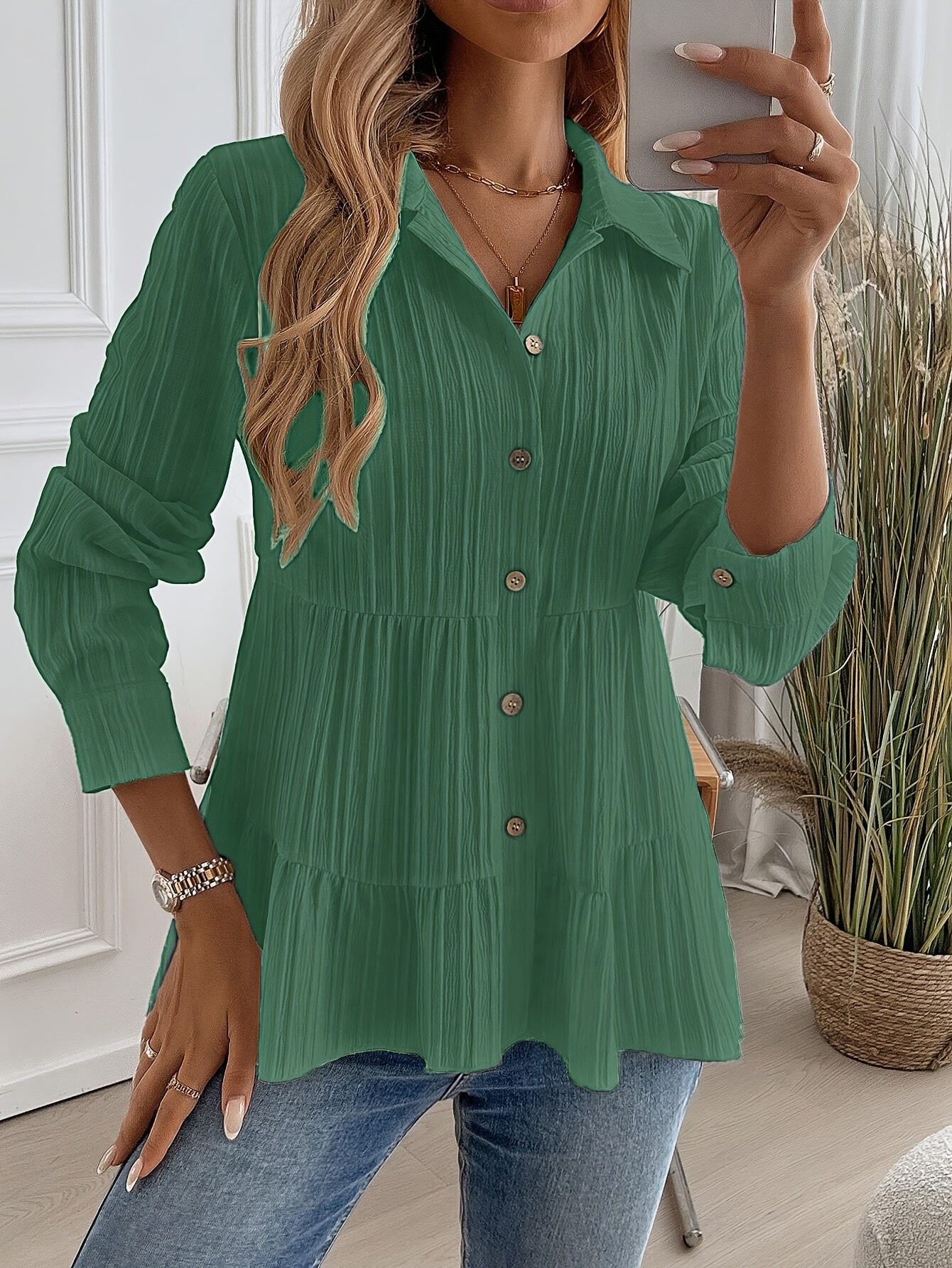 Elora Button Shirt