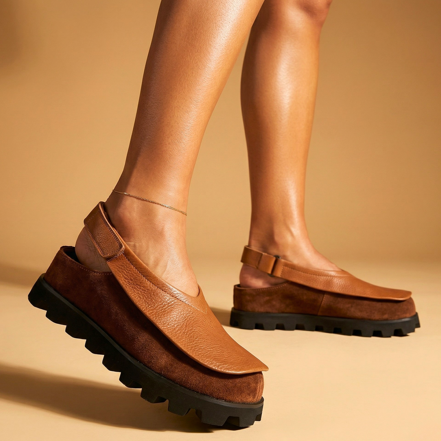 Chelsea Platform Slingback Loafers