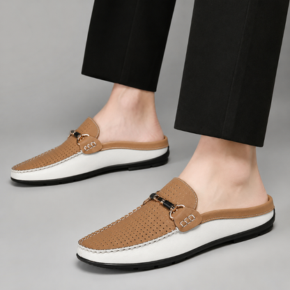 Cesare Leather Mules