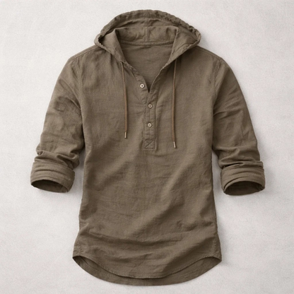 Nomad Linen Hooded Henley
