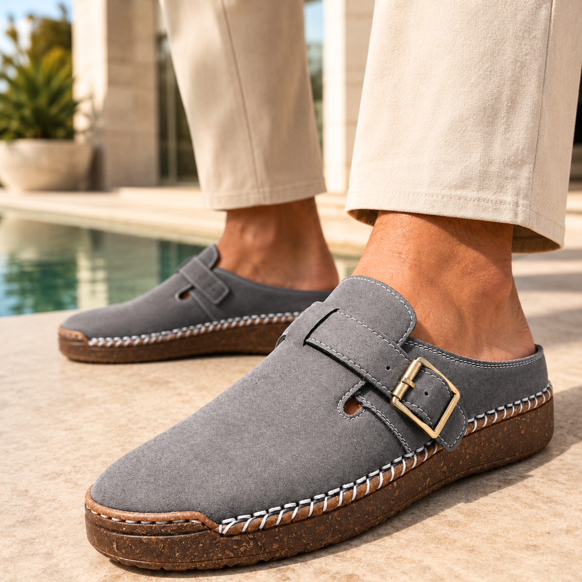 Rhodes Leather Mule Sandals