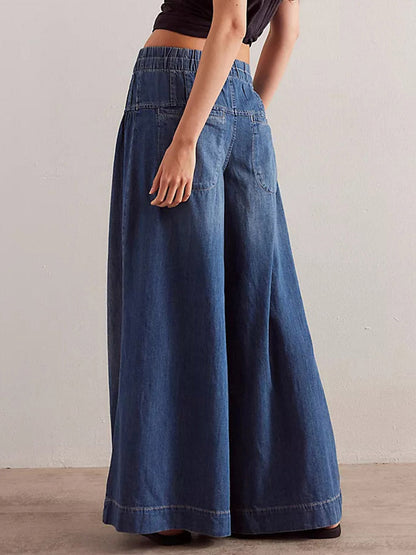 Isla Wide-Leg Denim Trousers