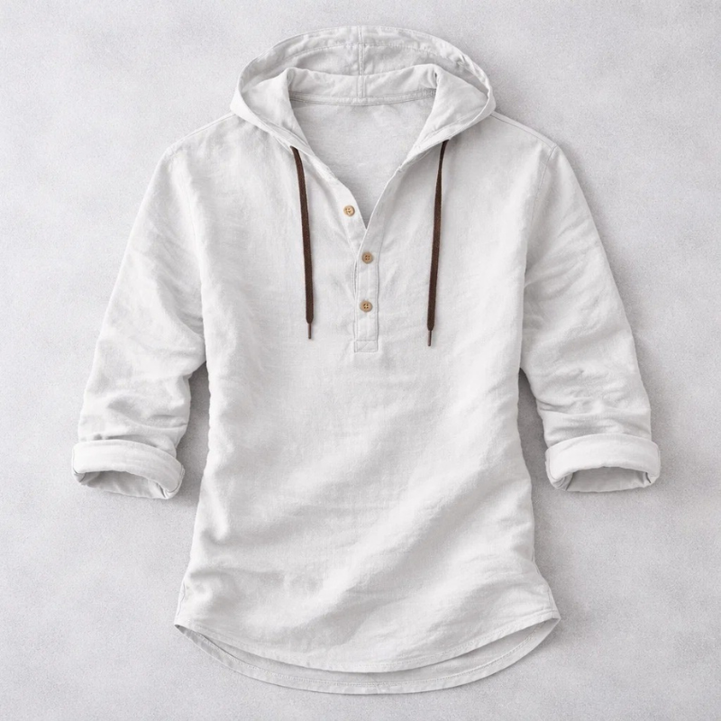 Nomad Linen Hooded Henley