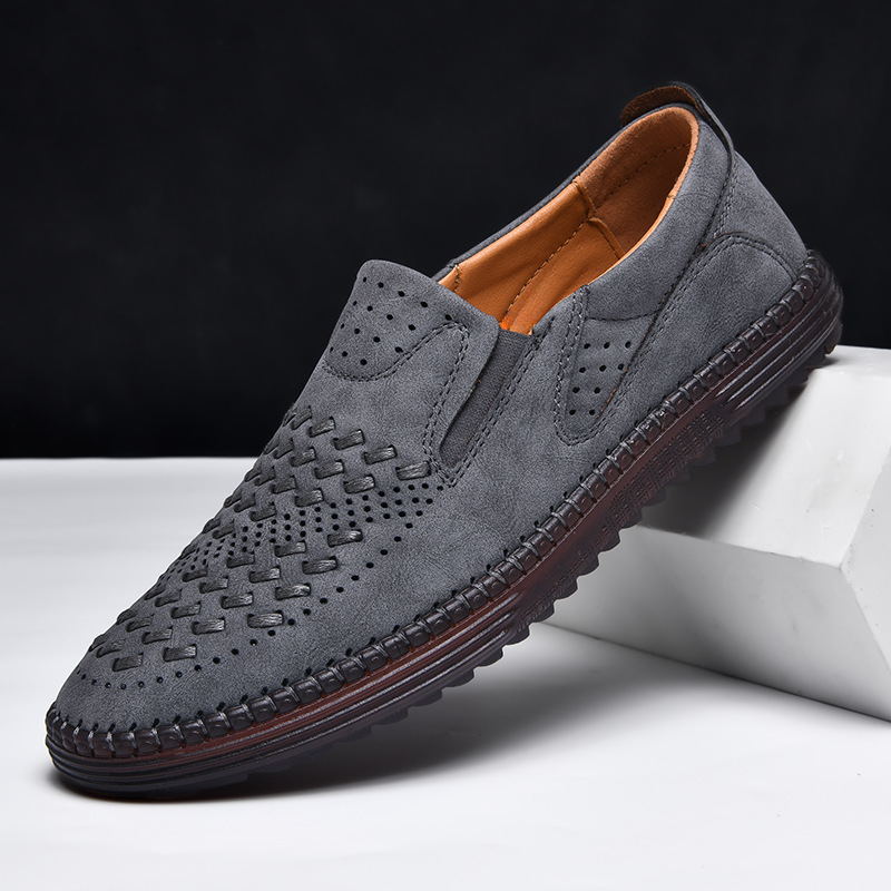 Bastian Woven Suede Slip-On Loafer
