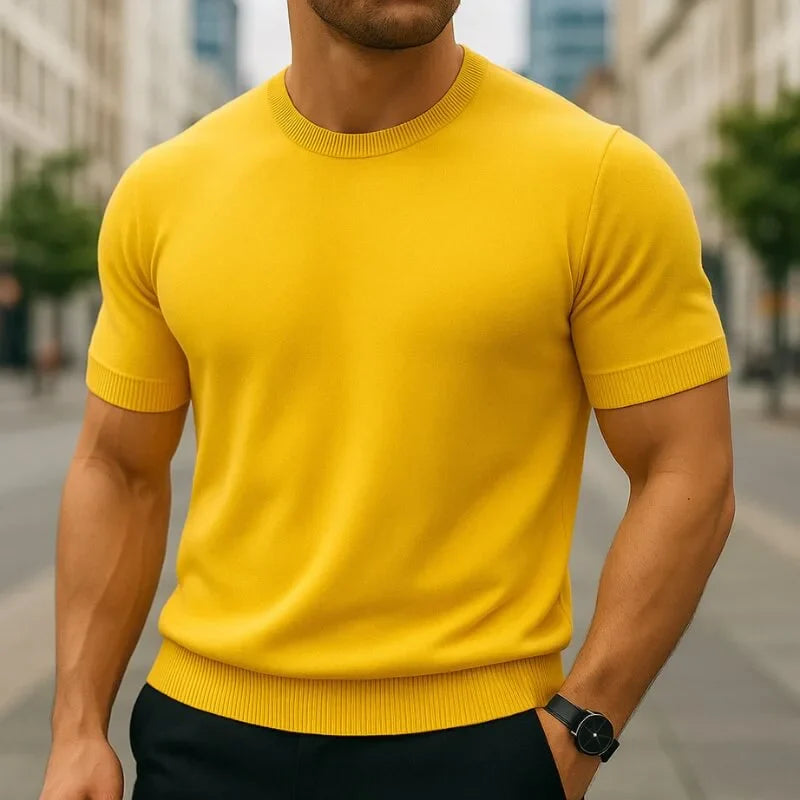 Capri Knitted Short Sleeve T-shirt