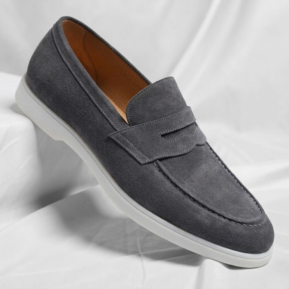 Monaco Suede Penny Loafers