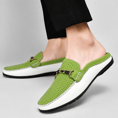 Cesare Leather Mules