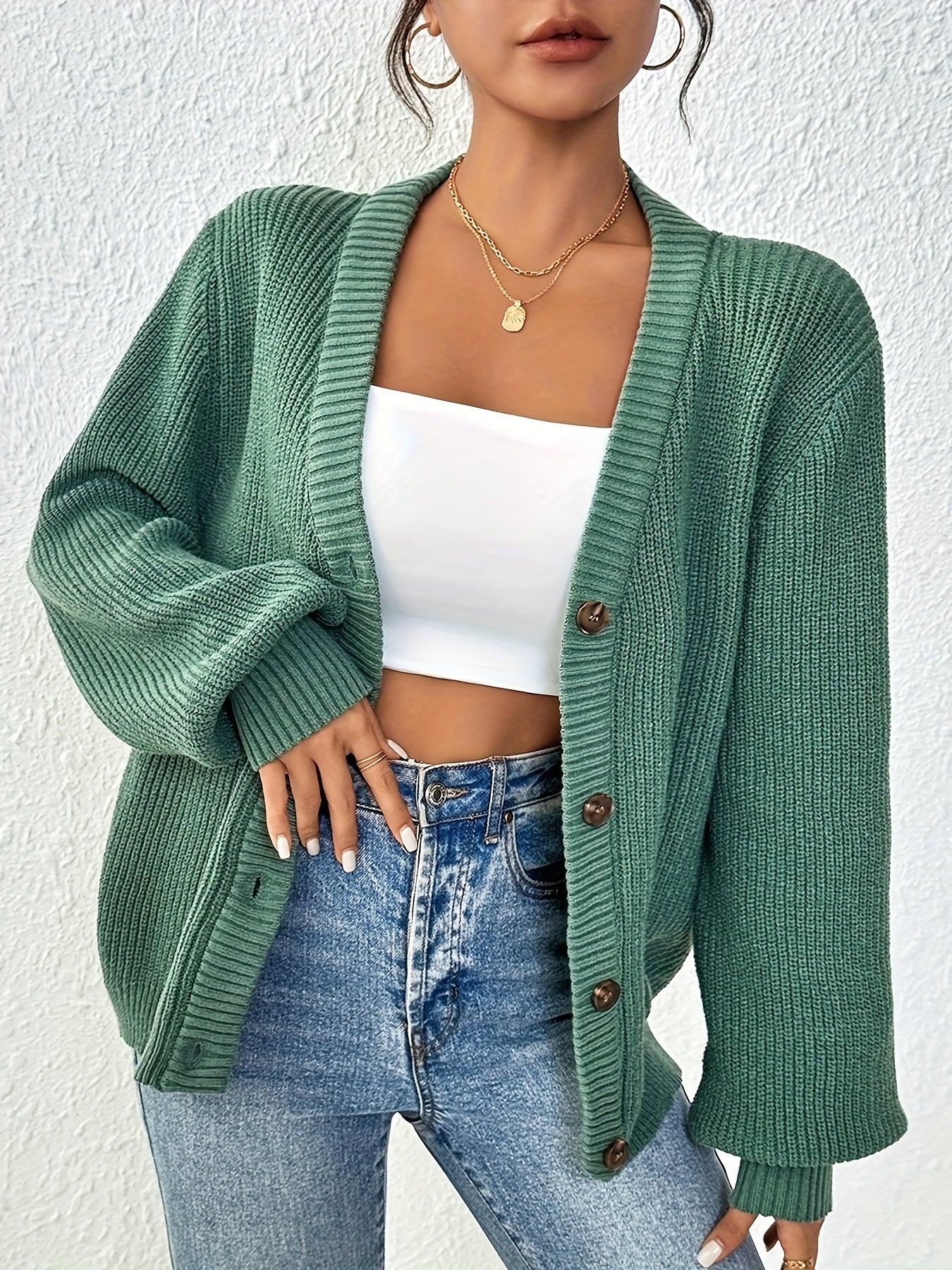 Patterned Elegance Knitted Cardigan
