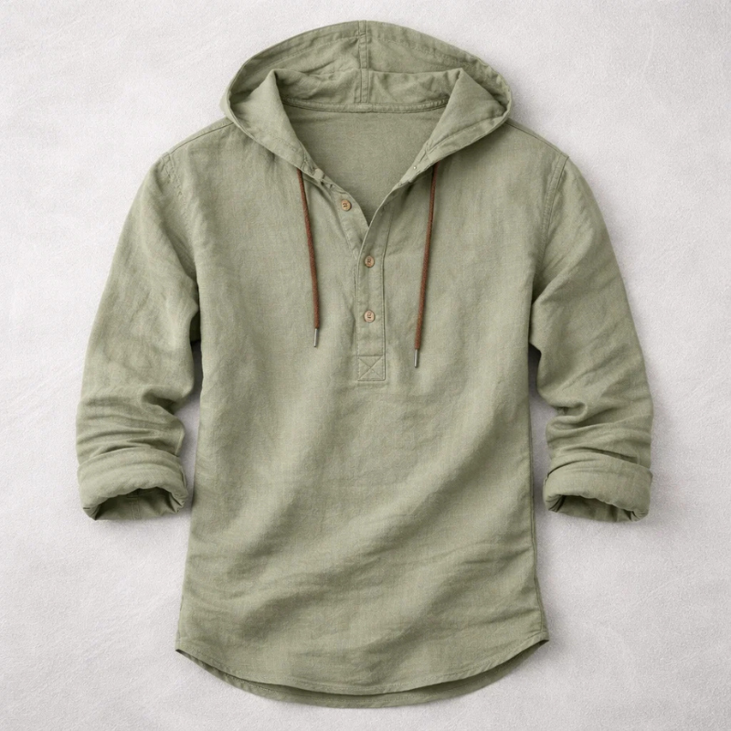 Nomad Linen Hooded Henley