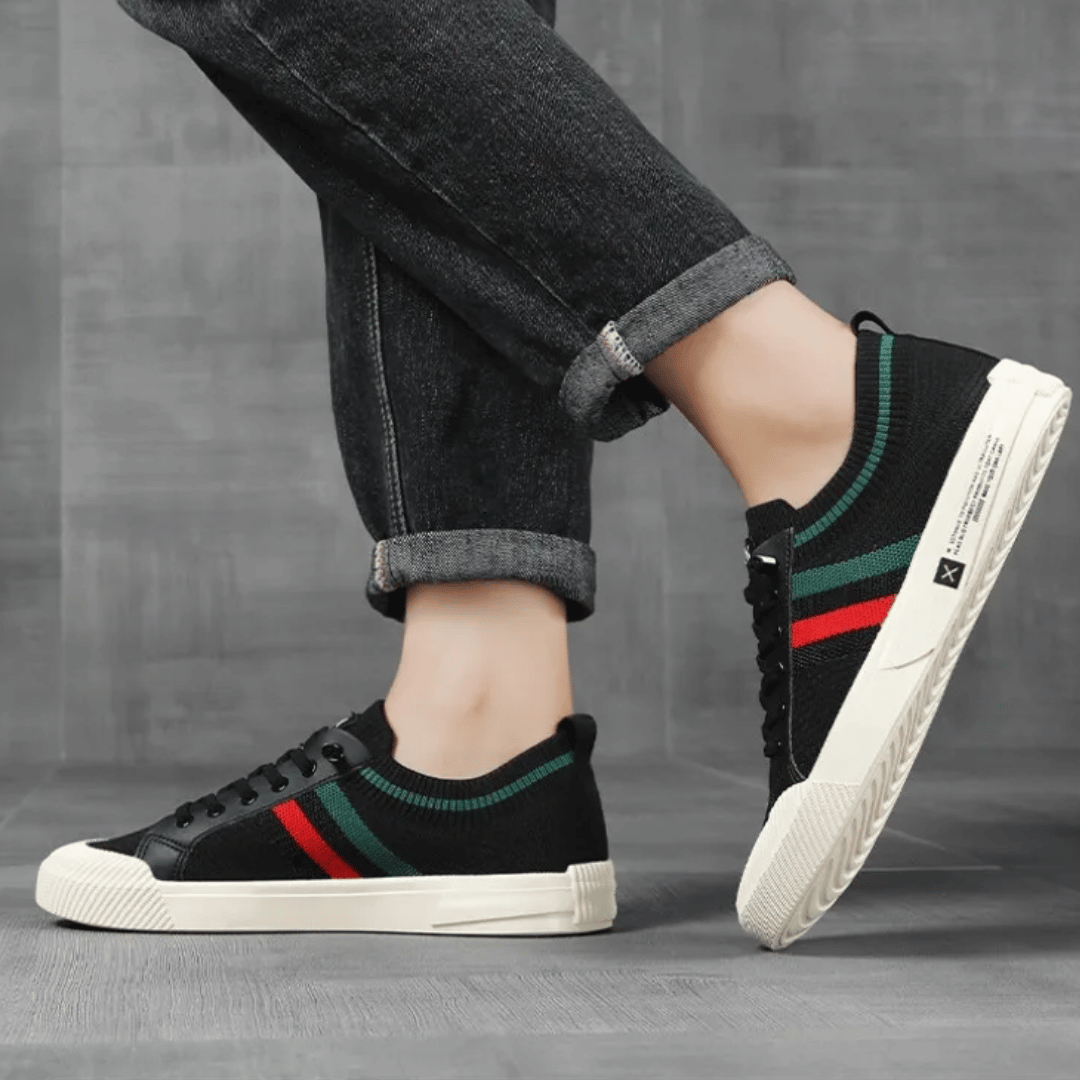 Milan Stripe Knit Sneakers