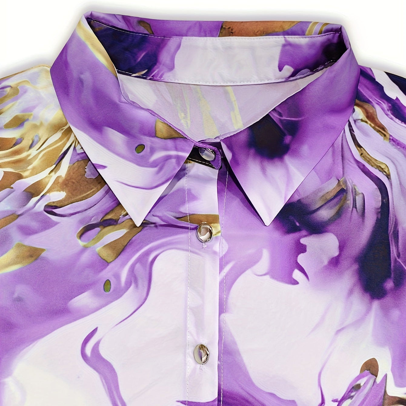 Lila Casual Button-Up Shirt