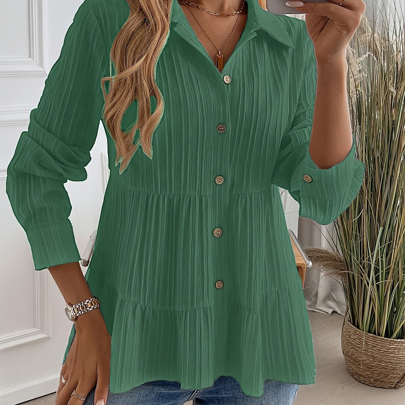 Elora Button Shirt