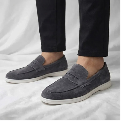 Monaco Suede Penny Loafers