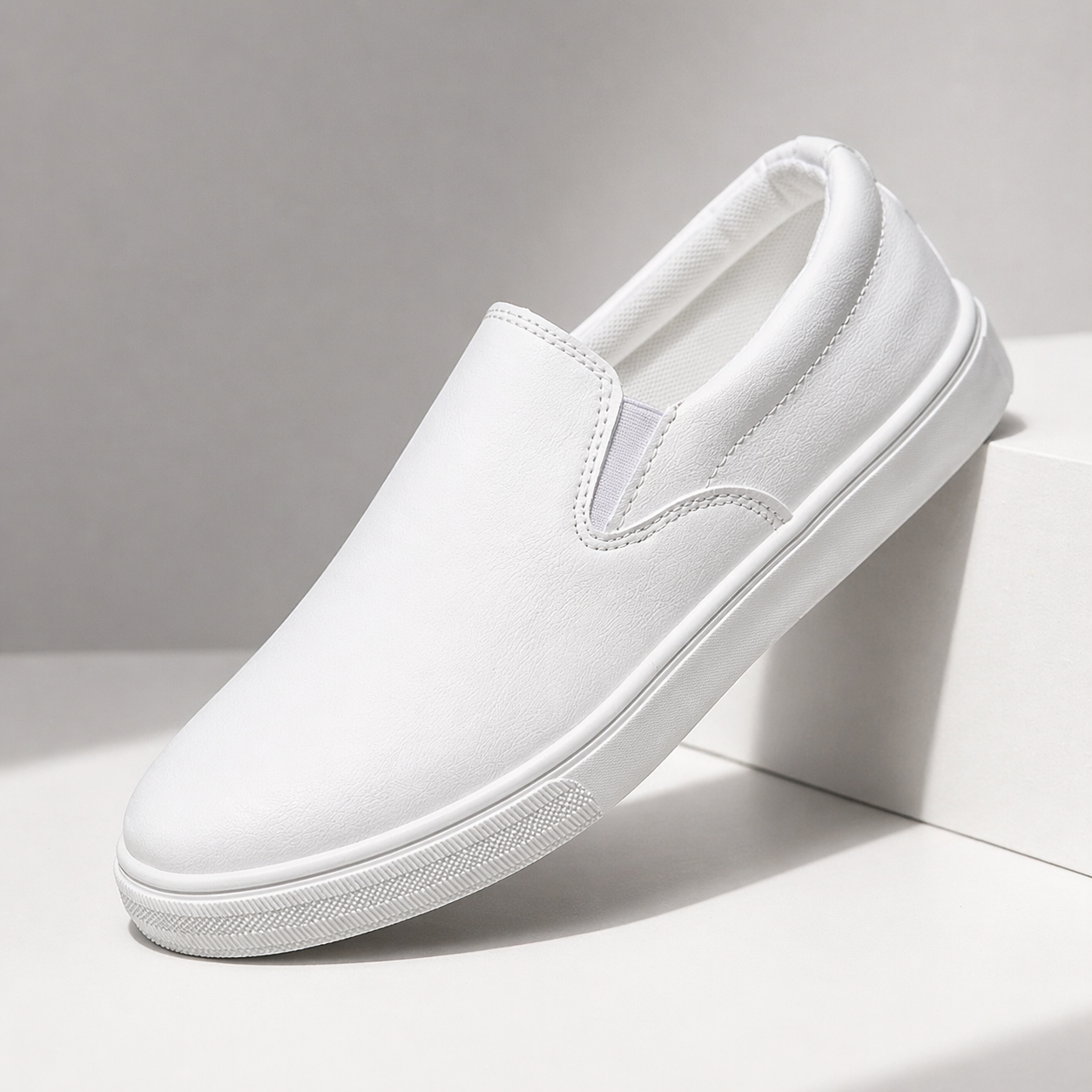 Metro Leather Slip On Trainers