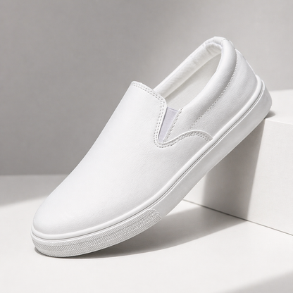 Metro Leather Slip On Trainers