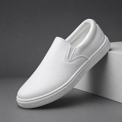 Metro Leather Slip On Trainers
