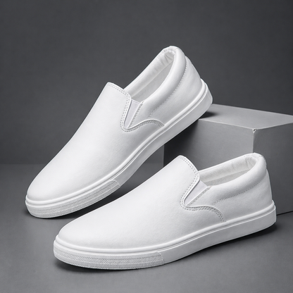 Metro Leather Slip On Trainers