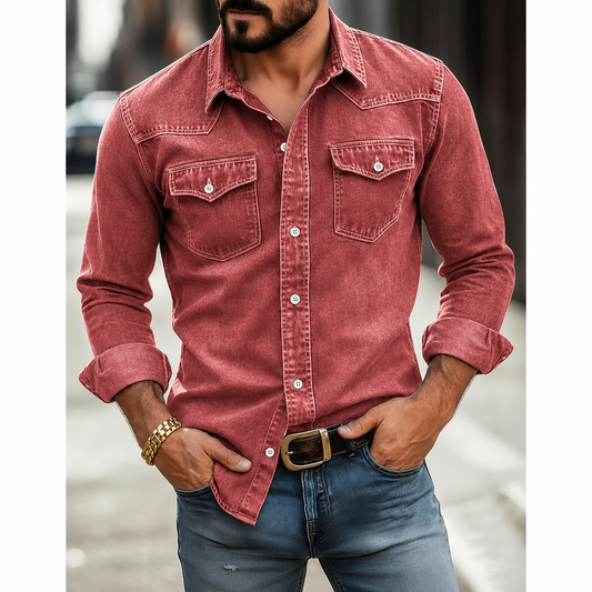 Wade Washed Denim Work Shirt