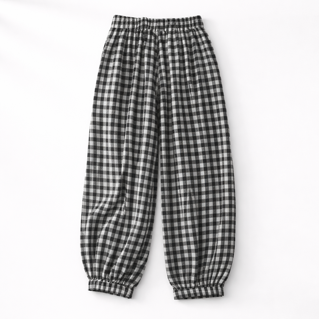 Flora Gingham Summer Linen Trousers