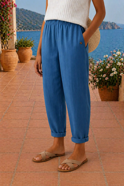 Riviera Relaxed Linen Trousers