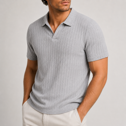 Marlon Ribbed Knit Polo