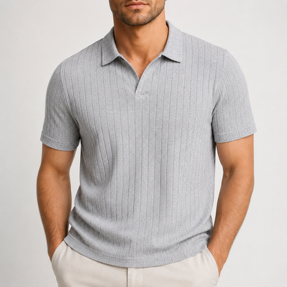 Marlon Ribbed Knit Polo