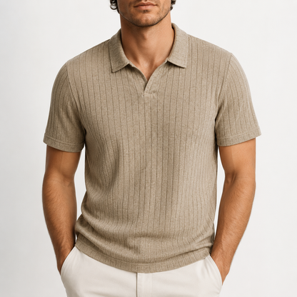 Marlon Ribbed Knit Polo
