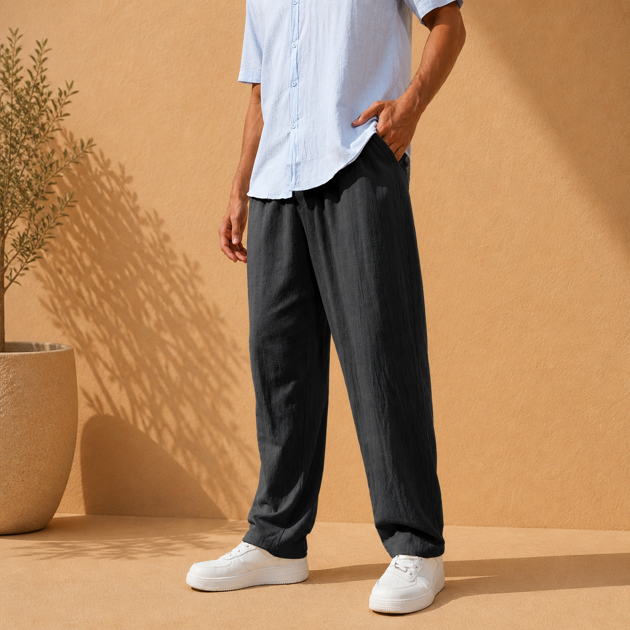 Jasper Cotton Linen Trousers