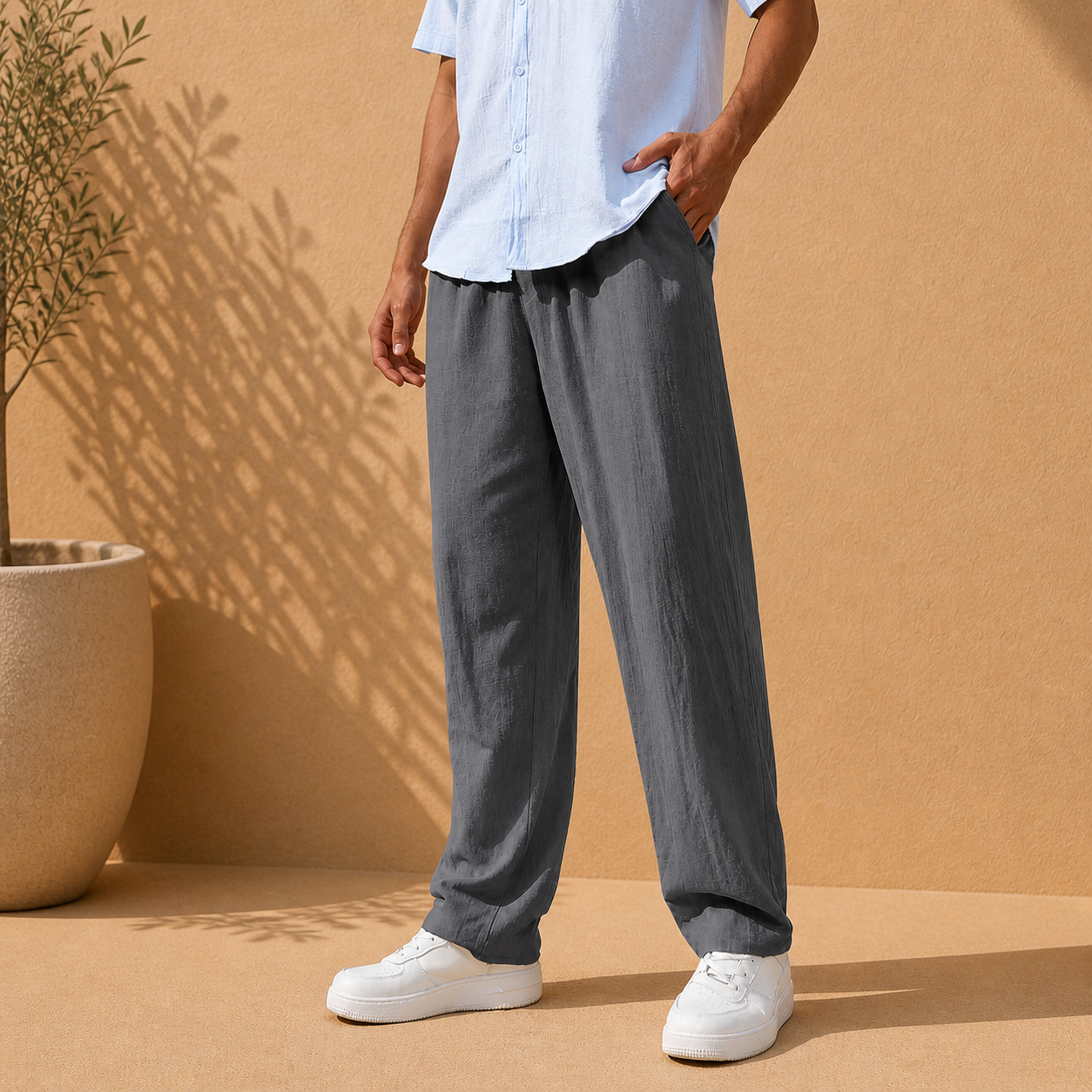 Jasper Cotton Linen Trousers