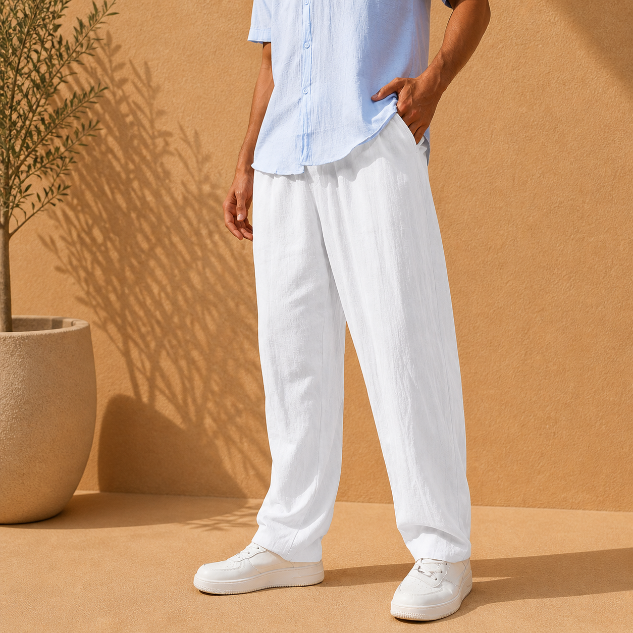 Jasper Cotton Linen Trousers