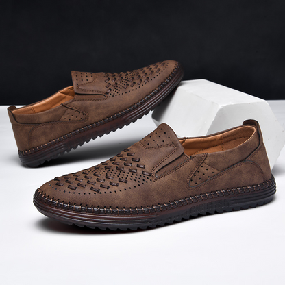 Bastian Woven Suede Slip-On Loafer
