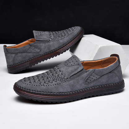 Bastian Woven Suede Slip-On Loafer