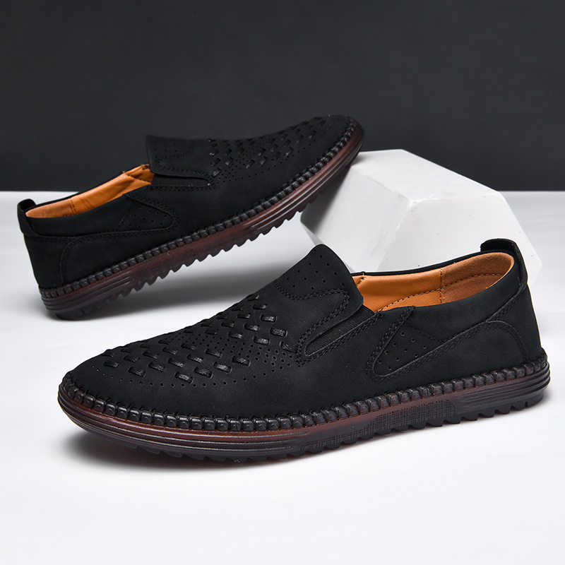 Bastian Woven Suede Slip-On Loafer