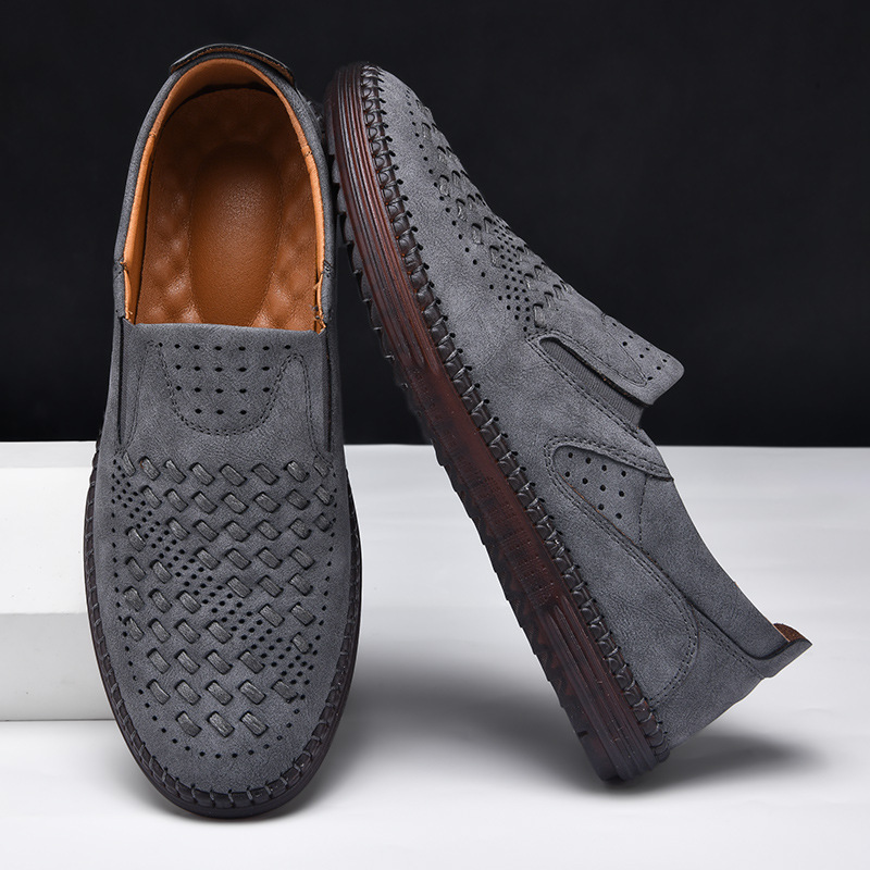 Bastian Woven Suede Slip-On Loafer